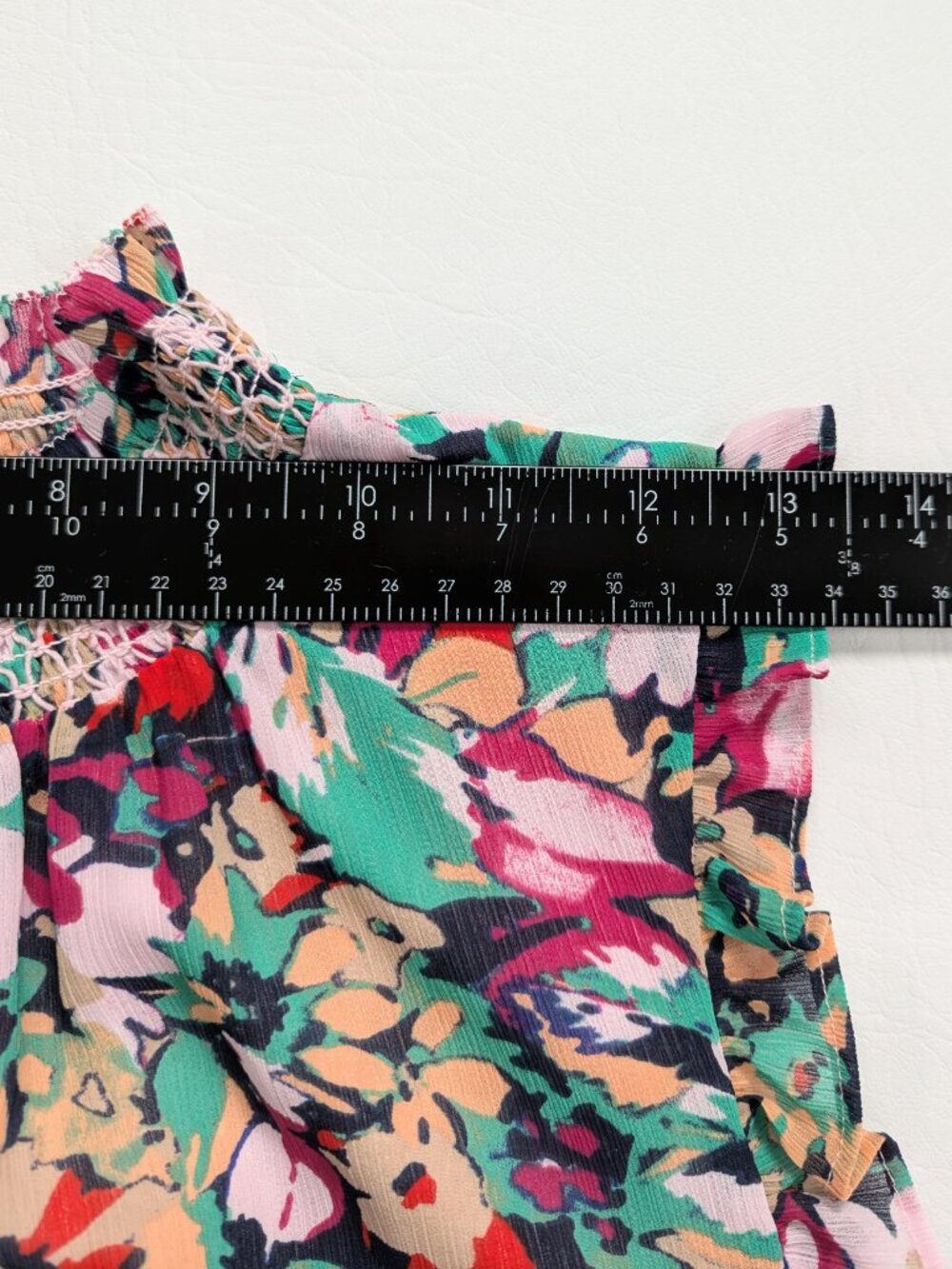 J. Crew Women's Sleeveless Mock Neck Smocked Top Size 6 Floral - Picture 8 of 12